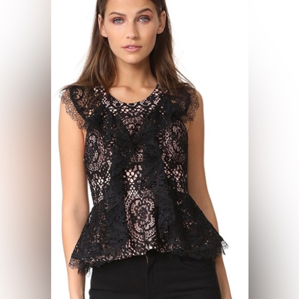Alexis black lace top